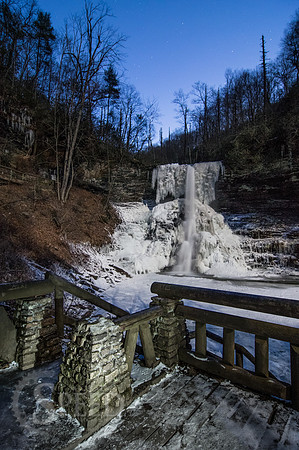 frozen cascade falls pembroke