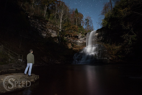 cascades at night