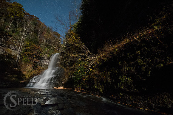 cascades at night
