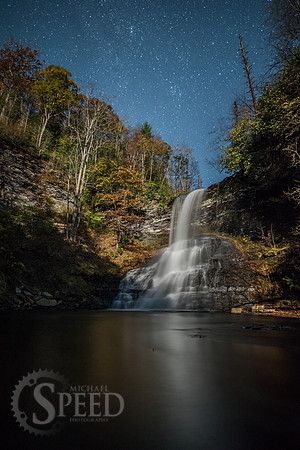 cascades at night