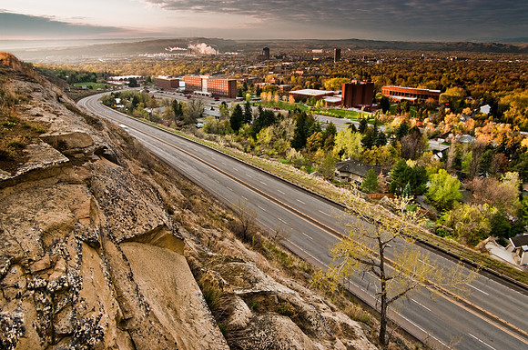 Billings montana from above 27th st at sunrise