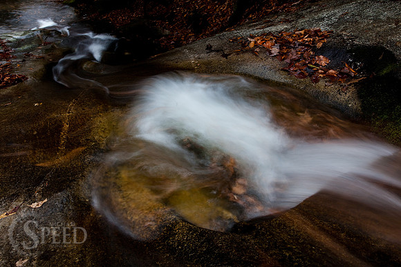 Widows Creek Falls, a waterfall in Stone Mountain State Park, Carolina.