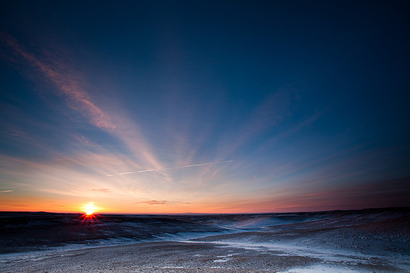 I sunrise from Northern Wyoming near the MT border.