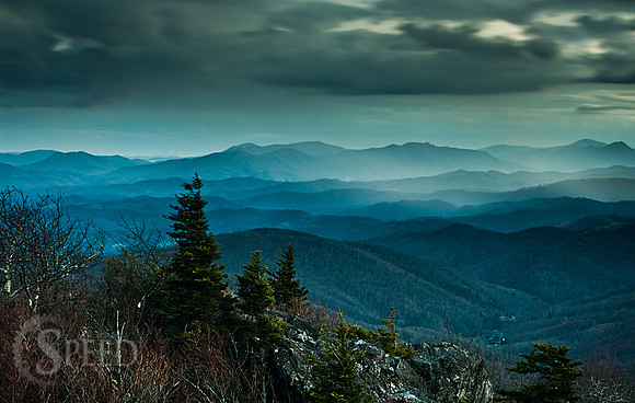 The windswept landscape of Pinnacle Peak in Grayson Highlands State Park