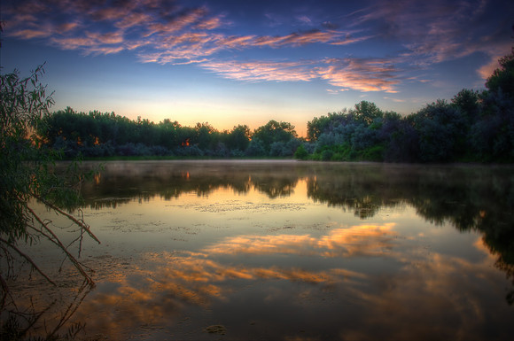 Sunrise over Cochran Pond - Riverfront Park