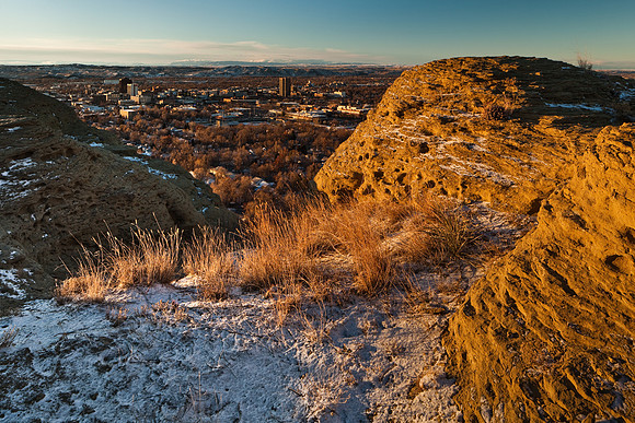 Sunrise of Rimrocks and downtown Billings Montana.  Taken with a 24mm TS E ii.
