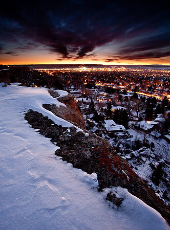 Sunrise above Billings Montana.