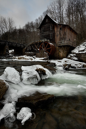 The Glade Mill at Babcock State Park, taken during sunrise.