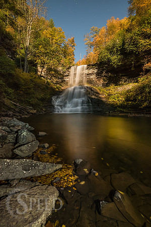 night image of cascades in va