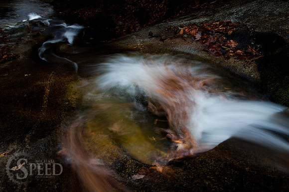 Widows Creek Falls, a waterfall in Stone Mountain State Park, Carolina.