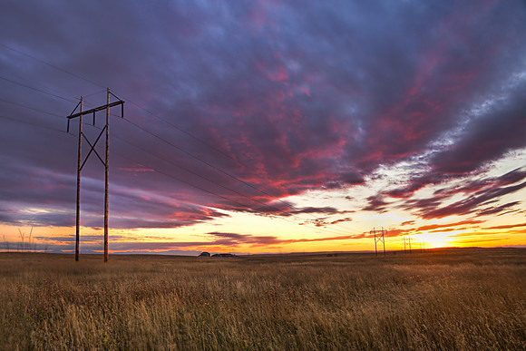 High Plains sunset near Molt, MT