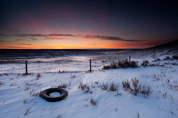 I sunrise from Northern Wyoming near the MT border.