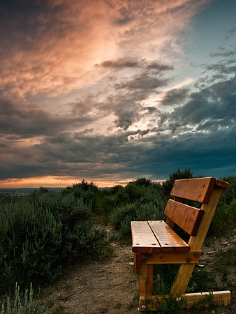 A bench at four dances natural area