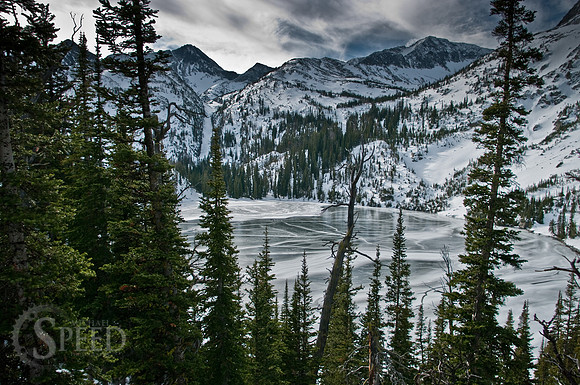 An ice covered Granite Lake