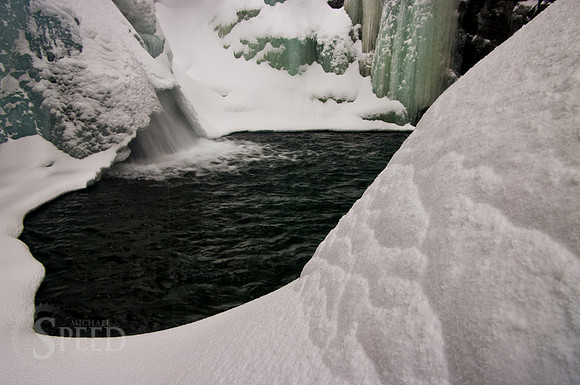 Ice and Snow textures at Big Timber Creek Falls.