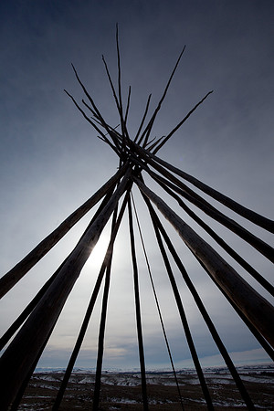 Indian monument at Battle of the Little Bighorn.