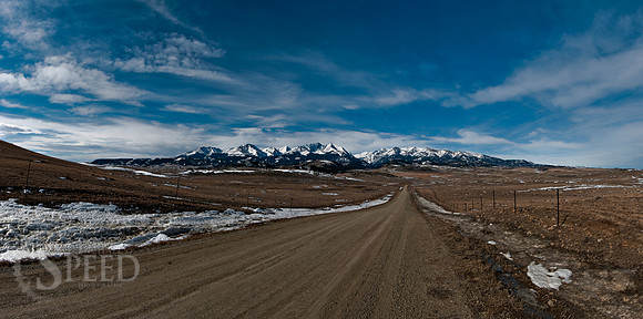 County Road in the Crazy Mountains- Panorama