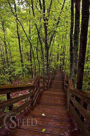 Part of the 'trail' leading to the bottom of Stone Mountain Falls