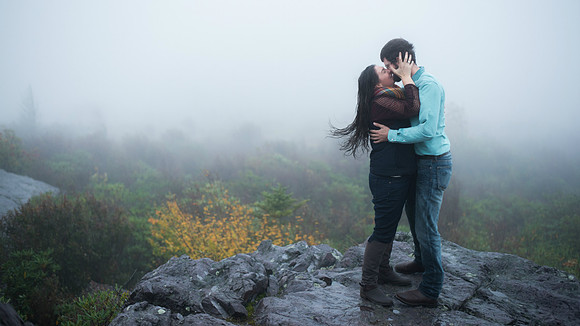 dramatic engagement photo