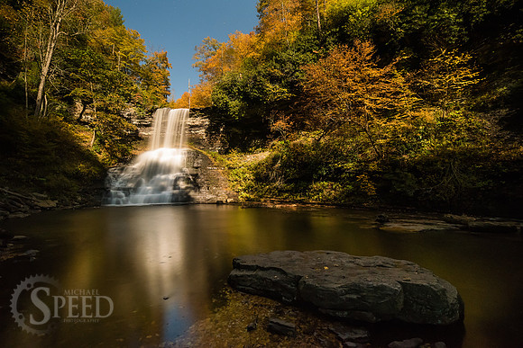 night image of cascades in va