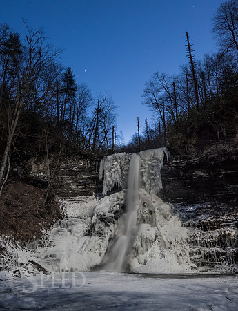 frozen cascade falls pembroke
